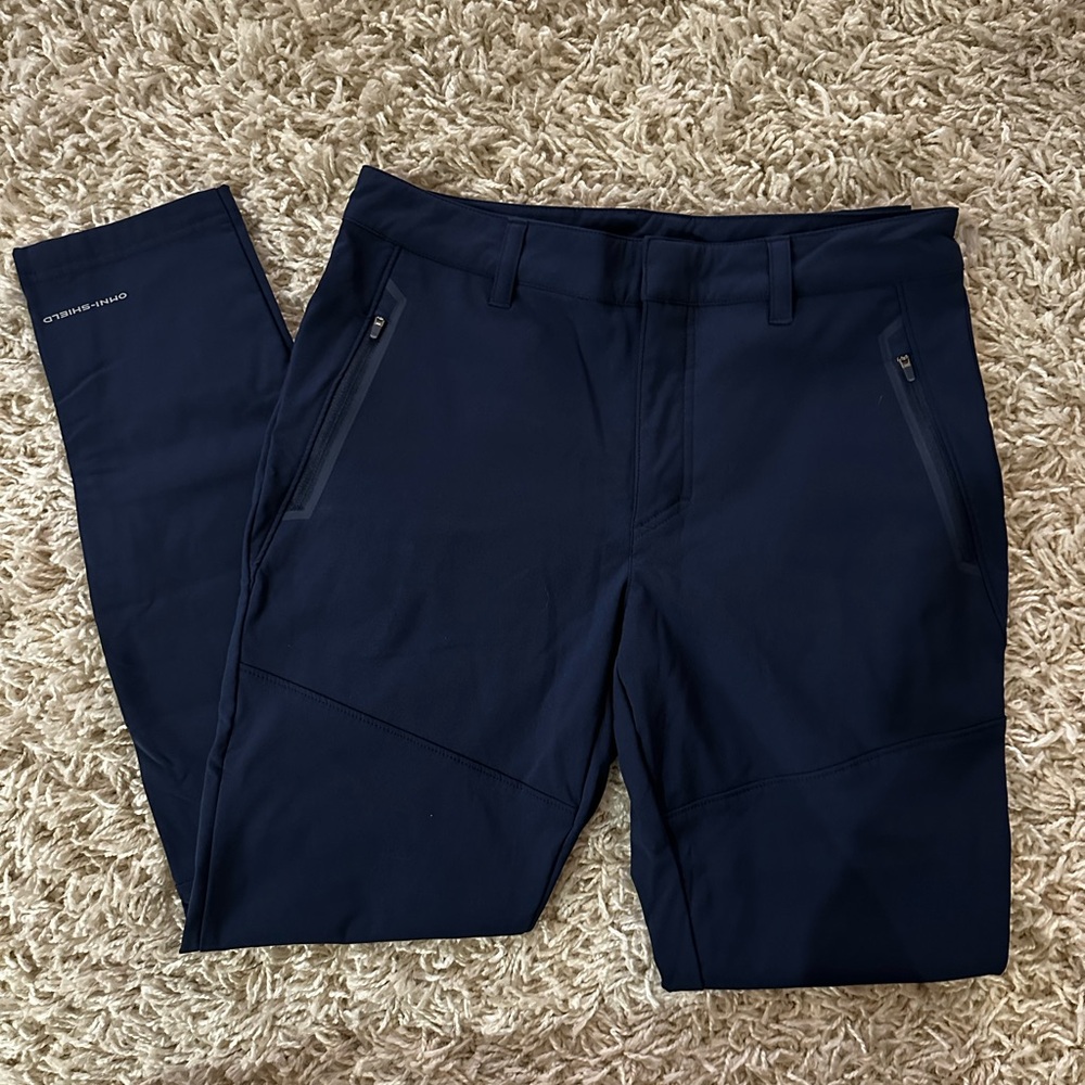 Mens Columbia Softshell Pant Blue